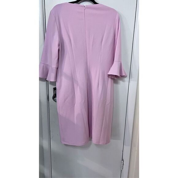 KASPER PINK DRESS 3/4 BELL SLEEVES ZIP BACK SZ 6 NEWW P1-289 - Picture 9 of 12